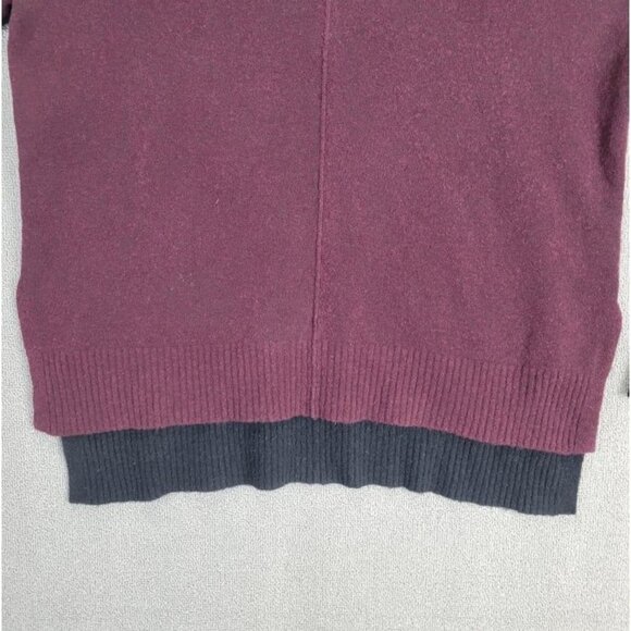 ATHLETA Size M Red Knit Oversize Transit Merino Wool Blend Turtleneck Sweater - Picture 3 of 10